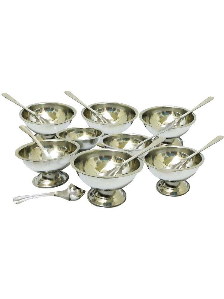     			Dynore Dessert Bowl Set Stainless Steel Plain Dessert Bowl 10 cm ( Set of 1 ) Silver