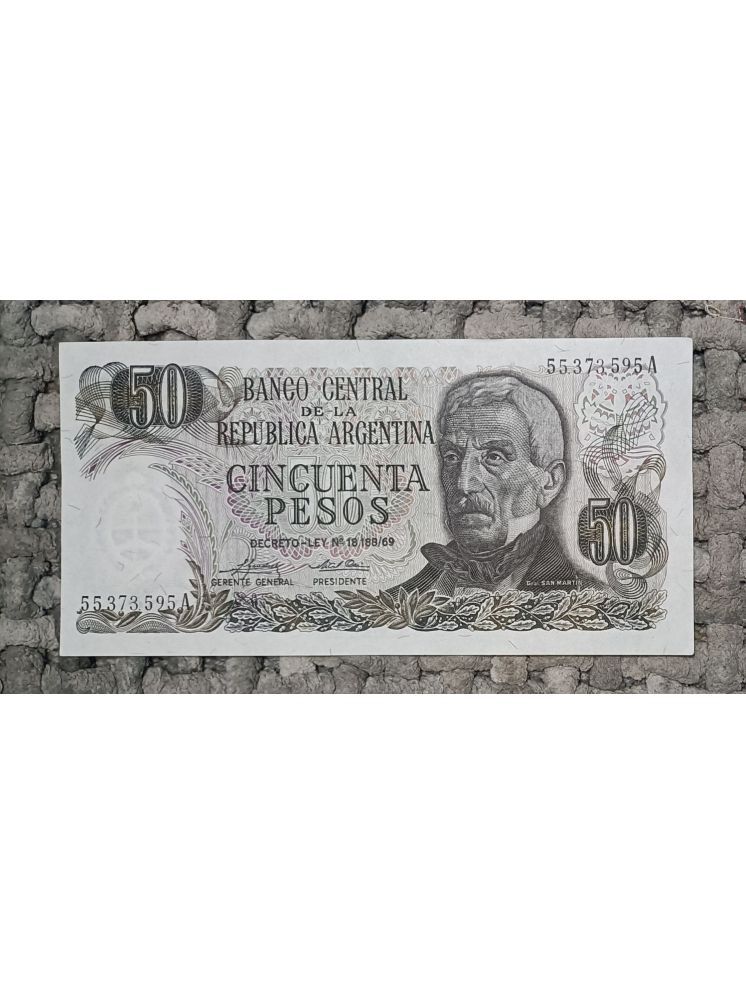     			EX RARE OLD ISSUE ARGENTINA 50 PESOS NT IN GOOD GRADE