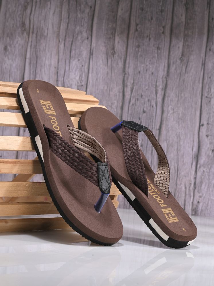     			Footloose Brown Men's Thong Flip Flop