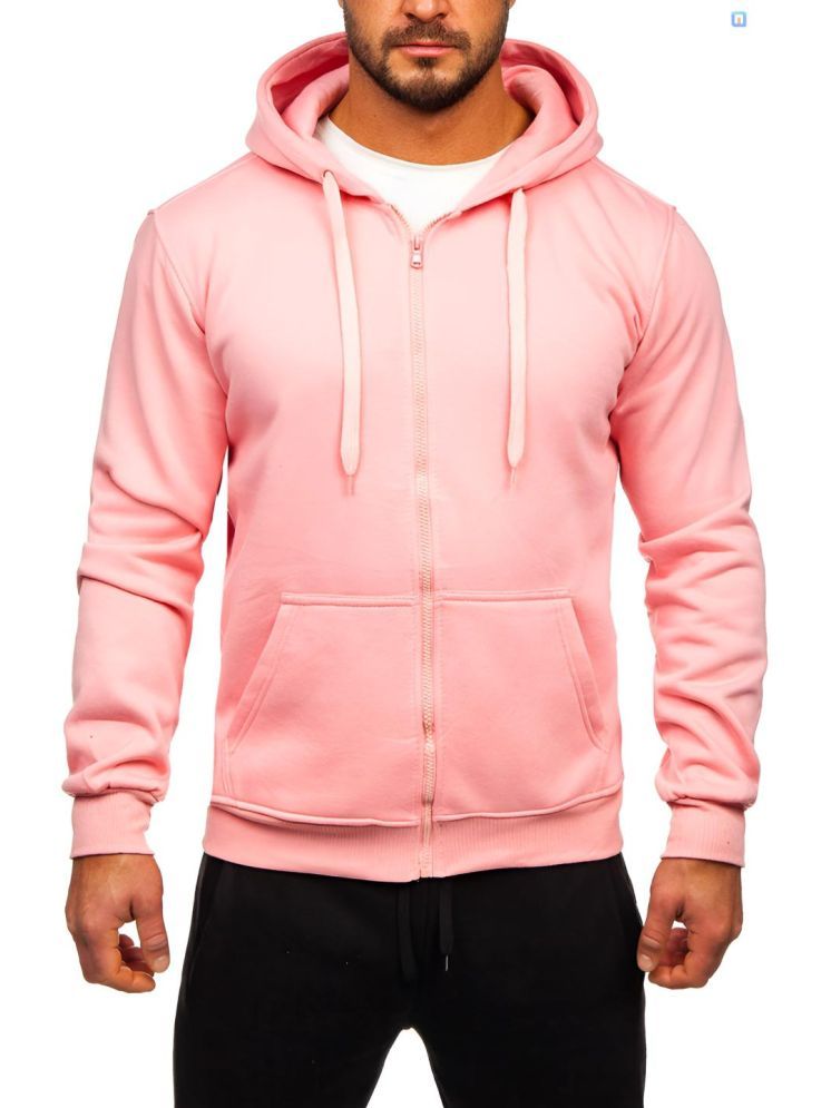     			Unicus Apparel Fleece Hooded Men's Sweatshirt - Peach ( Pack of 1 )