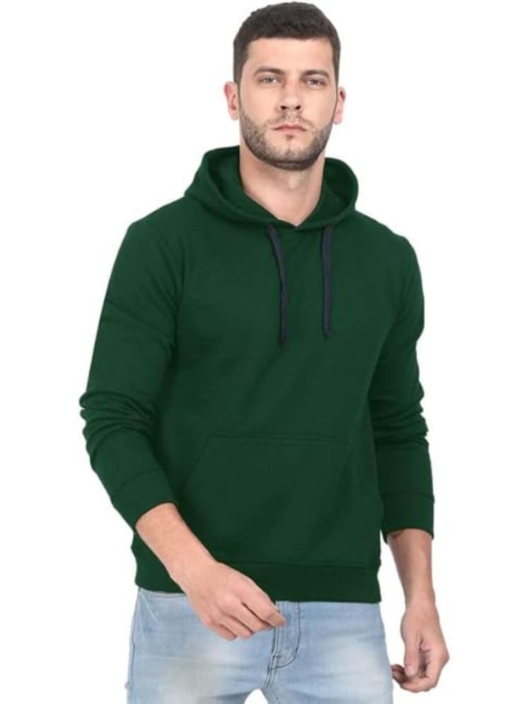     			Unicus Apparel Fleece Hooded Men's Sweatshirt - Green ( Pack of 1 )