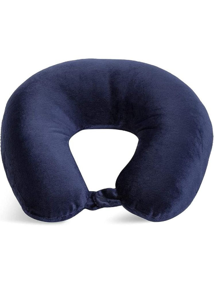     			UrbanArts Blue Neck Pillow ( Pack of 1 )