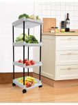 BHIMADA White Plastic Kitchen Trolleys ( Pack of 1 )