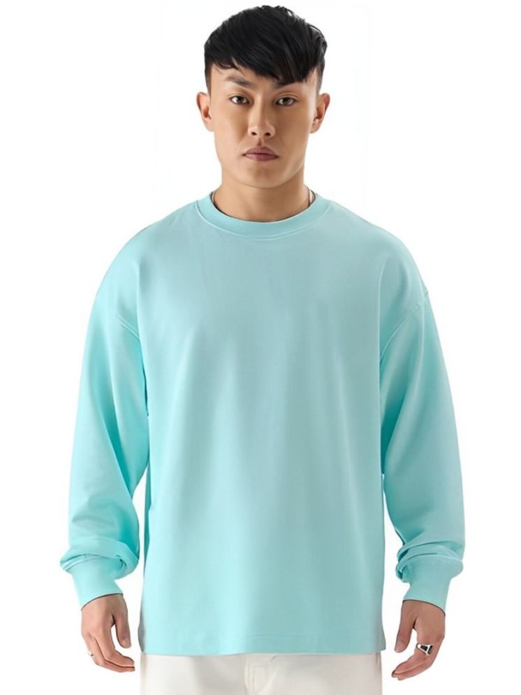     			AKTIF Cotton Blend Regular Fit Solid Full Sleeves Men's Round T-Shirt - Sky Blue ( Pack of 1 )