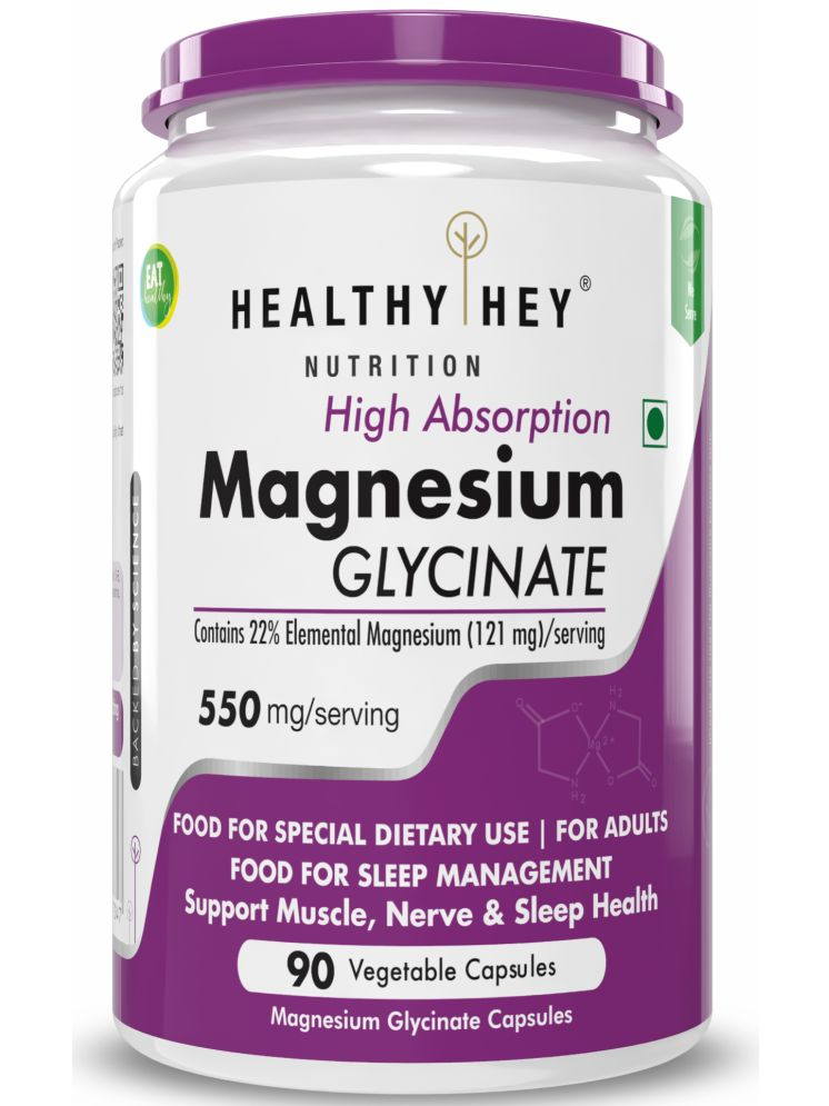     			HEALTHYHEY NUTRITION Magnesium Glycinate 90 capsules 550 mg Capsule