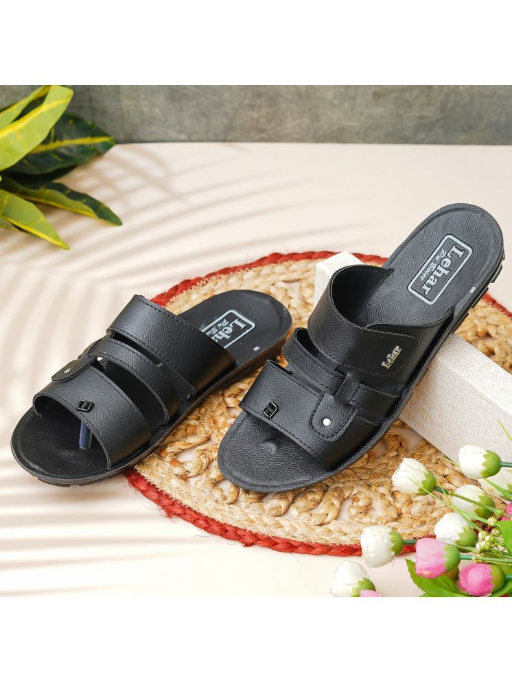     			Lehar - Black Men's Sandals