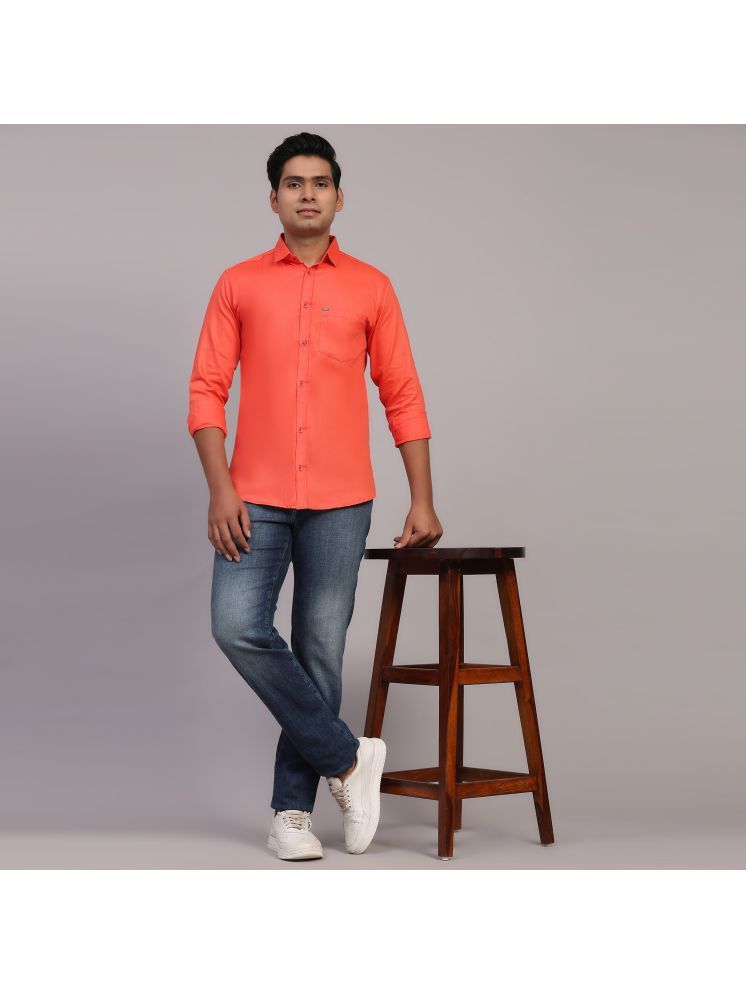     			NOWT Cotton Blend Regular Fit Solids Full Sleeves Men's Casual Shirt - Red ( Pack of 1 )