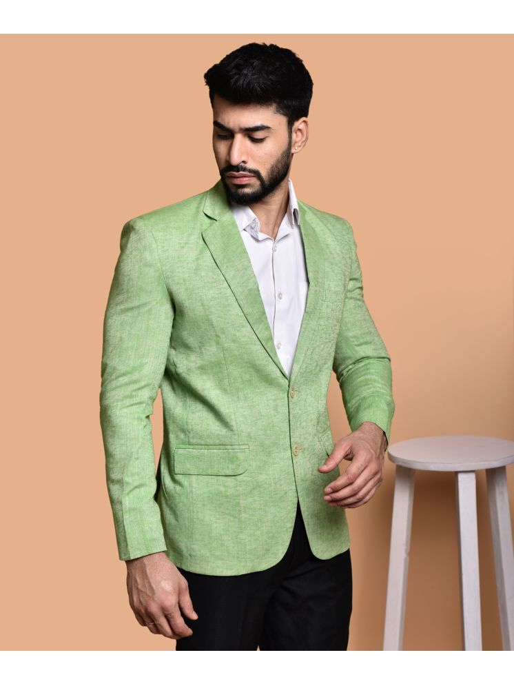     			PRINTCULTR Cotton Blend Men's Blazer - Green ( Pack of 1 )