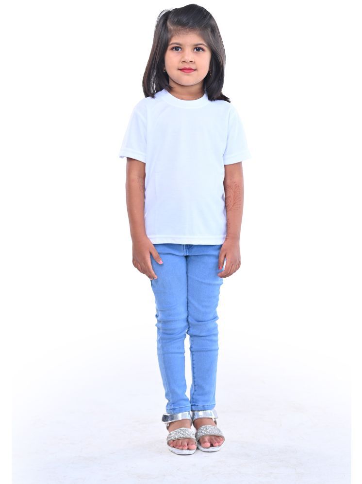     			Treandwear Pack of 1 Girls Cotton Blend T-Shirt ( White )