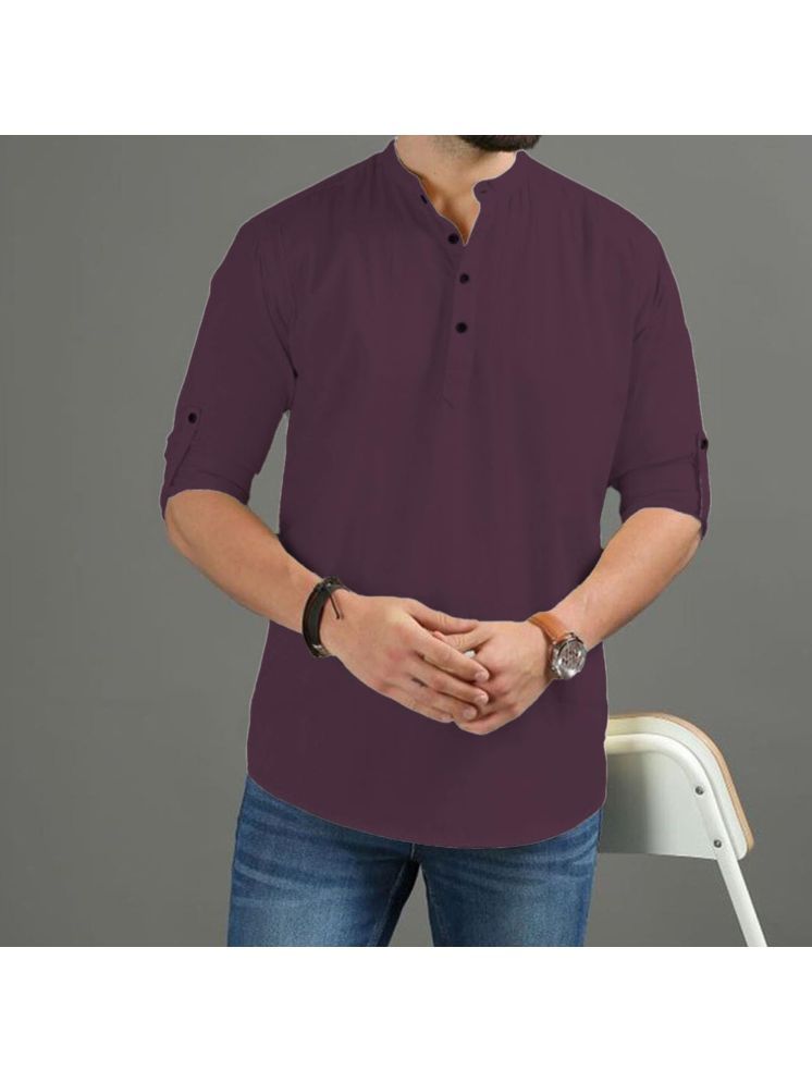     			Vida Loca Magenta Cotton Blend Men's Shirt Style Kurta ( Pack of 1 )