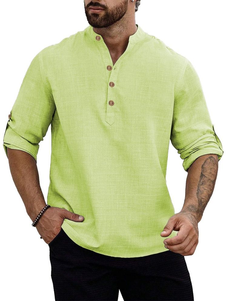     			Vida Loca Sea Green Cotton Blend Men's Shirt Style Kurta ( Pack of 1 )