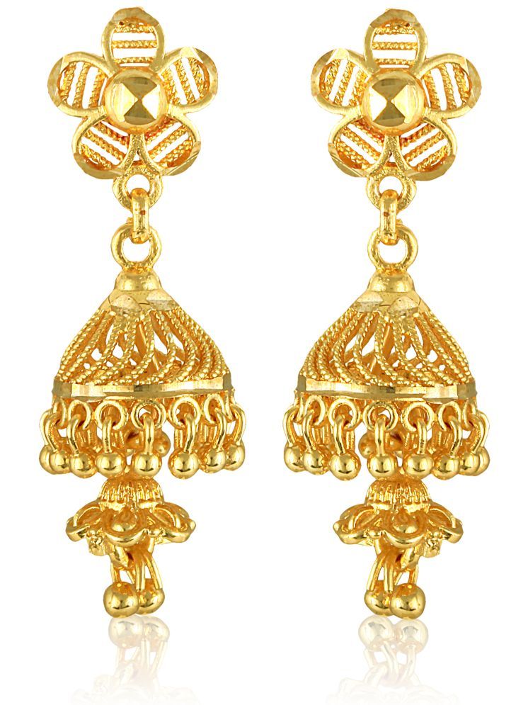     			Vighnaharta Gold Jhumki Earrings ( Pack of 1 )