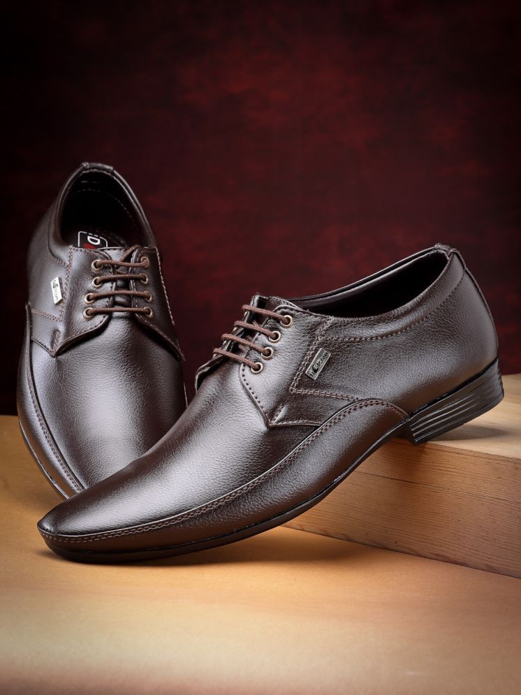     			Action Brown Men's Derby Formal Shoes