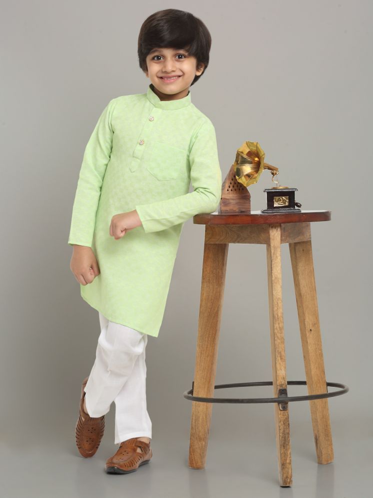     			CENSAL Green Cotton Boys Kurta Sets ( Pack of 1 )