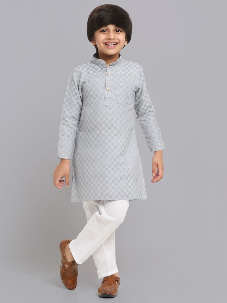     			CENSAL Grey Cotton Boys Kurta Sets ( Pack of 1 )