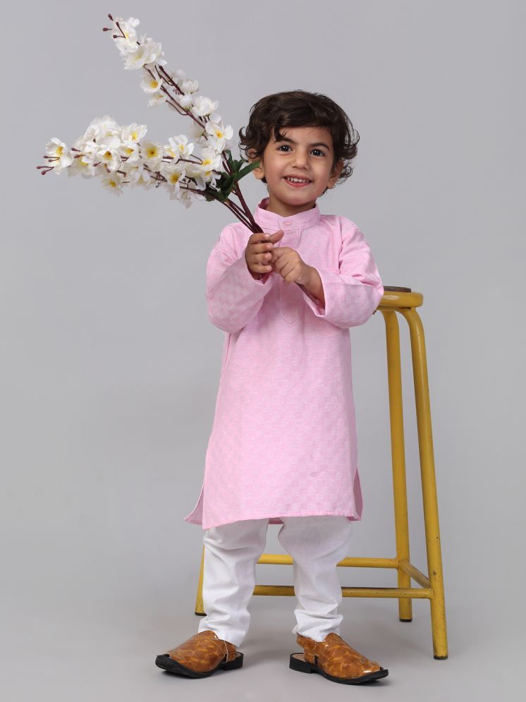     			CENSAL Pink Cotton Boys Kurta Sets ( Pack of 1 )