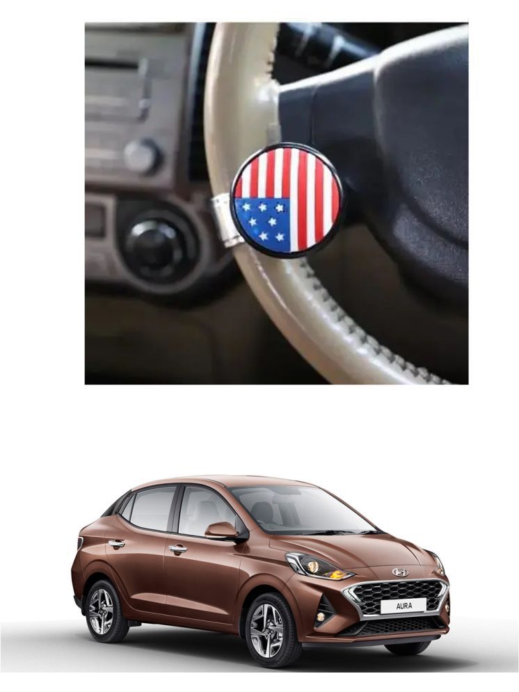     			Car USA Flag Knob (Pack Of 1) For Hyundai Aura