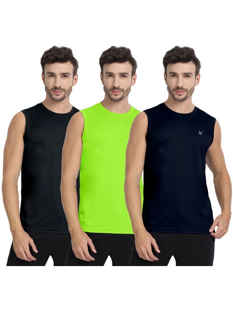     			FTX Pack of 3 Polyester Undershirt For Men ( Lime Green )