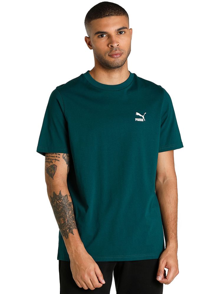     			Puma Blue Cotton Regular Fit Men's Sports Polo T-Shirt ( Pack of 1 )