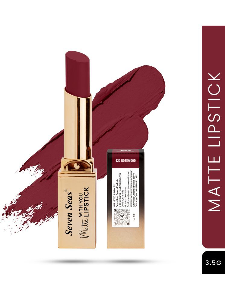     			Seven Seas Long Lasting , Matte Finish , Longwear , Matte With You Lipstick (Rosewood 3.5g)