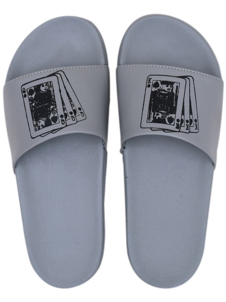     			CLOSHO Grey Men's Slide Flip Flop