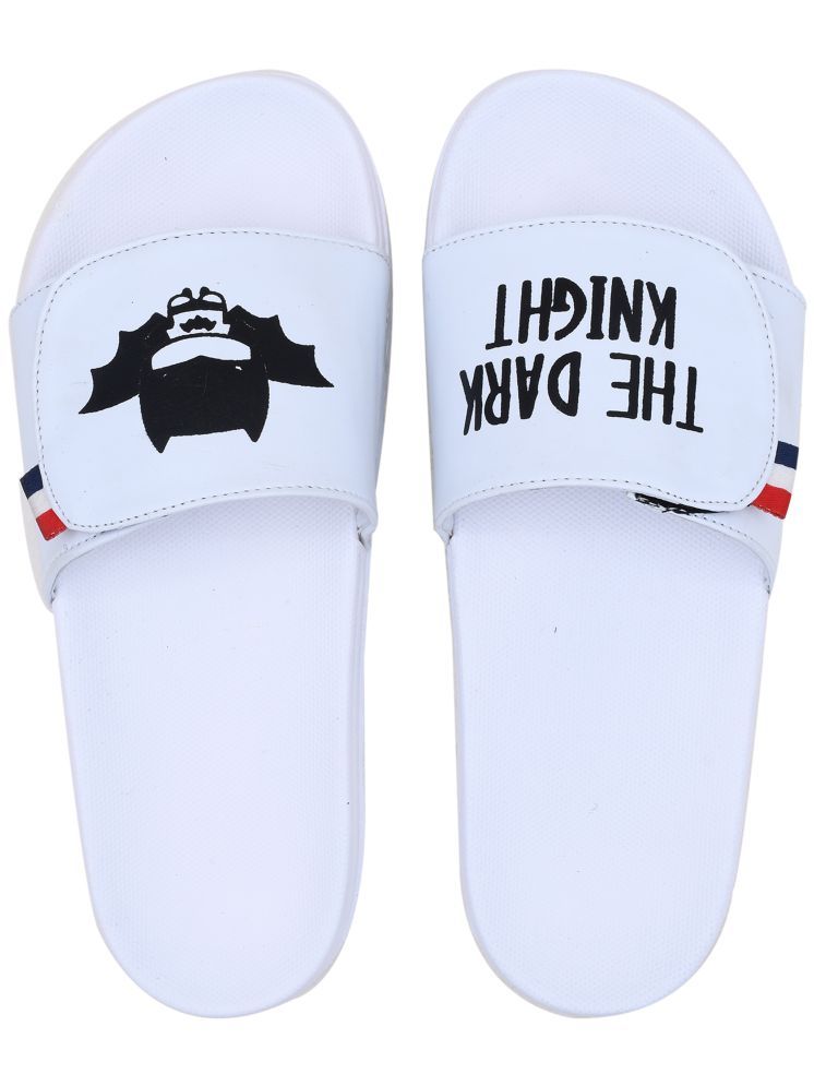     			CLOSHO White Men's Slide Flip Flop