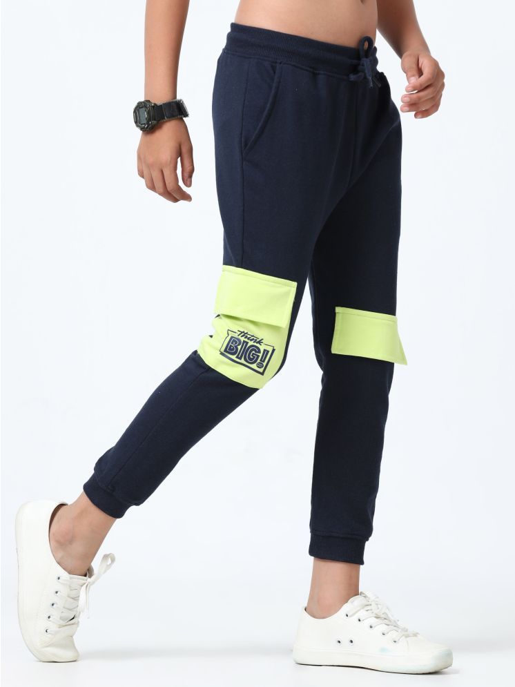     			CODEZ Pack of 1 Boys Cotton Blend Trackpant ( Navy )