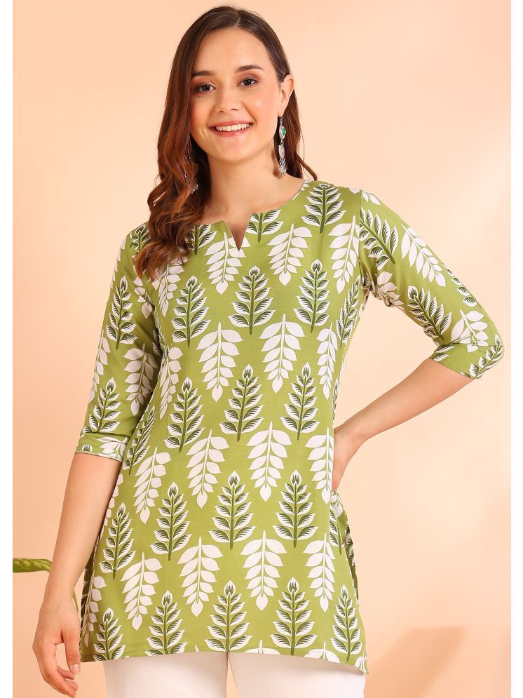     			DSK STUDIO Viscose Printed Straight Women's Kurti - Green ( Pack of 1 )