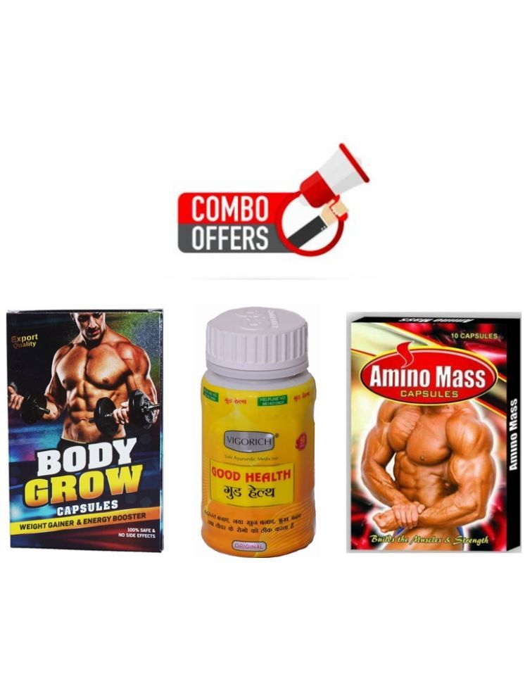     			Dr Chopra Body Grow Cap10 & G&G Good Health50 no.s & Amino Mass Cap 10 no.s Chocolate