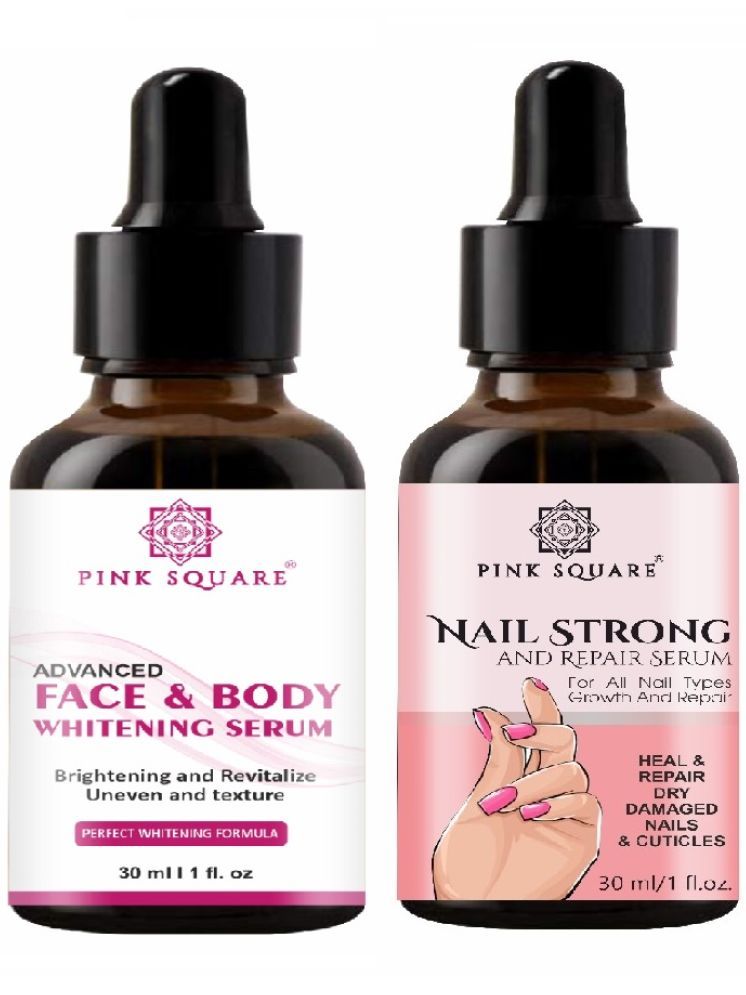     			Face and Body Whitening Serum & Nail Strong Serum for Men & Women (Each,30ml) Combo of 2