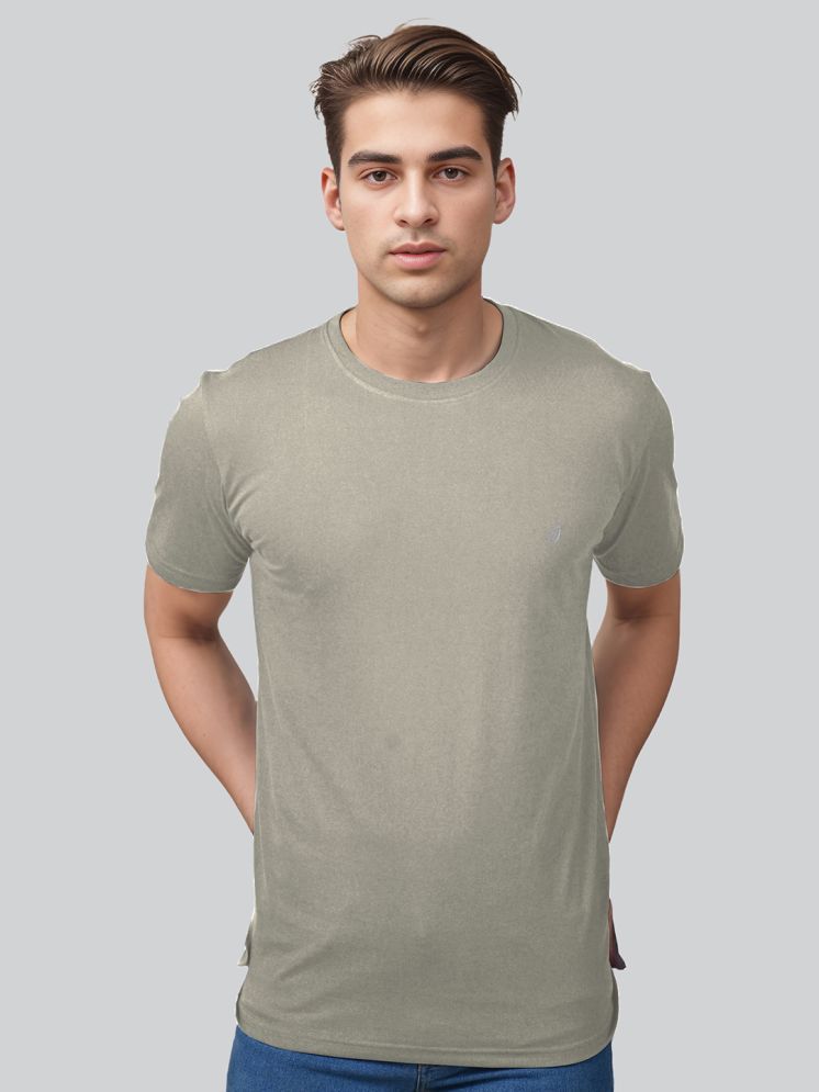     			Lux Nitro Cotton Blend Relaxed Fit Solid Half Sleeves Men's Round T-Shirt - Grey ( Pack of 1 )