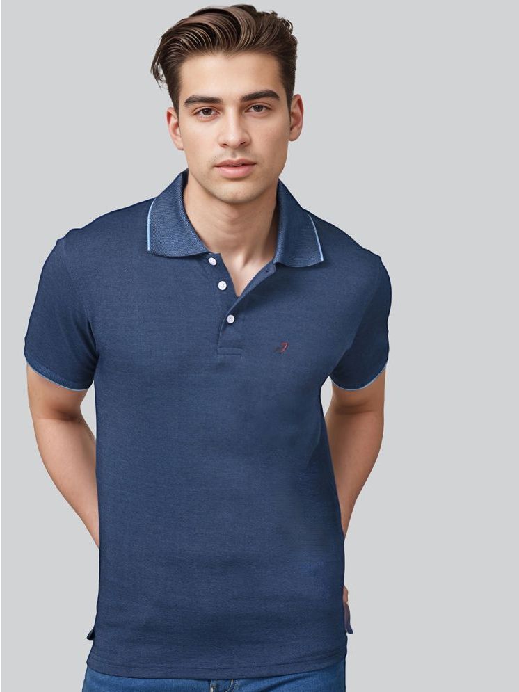     			Lux Nitro Cotton Regular Fit Solid Half Sleeves Men's Polo T Shirt - Navy ( Pack of 1 )