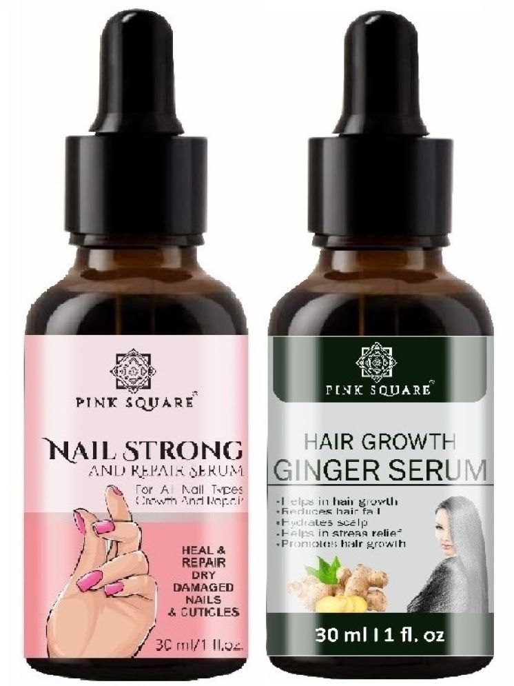     			Nail Strong Serum & Hair Growth Ginger Serum for Men/Women (Each,30ml) Combo of 2