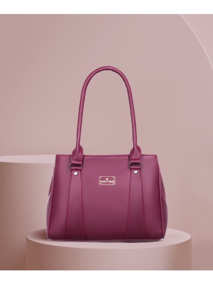     			Perfect Choice Maroon PU Shoulder Bag