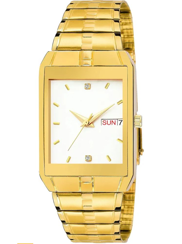     			SHMOFY LUXRY Gold Stainless Steel Analog Men's Watch