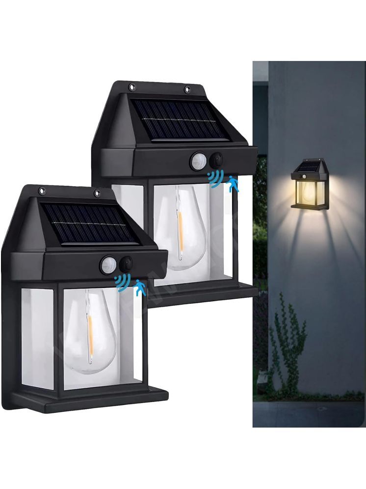     			Berg 3W Solar Outdoor Wall Light ( Pack of 2 )