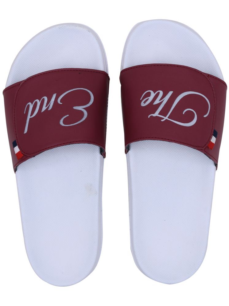     			CLOSHO Maroon Men's Slide Flip Flop