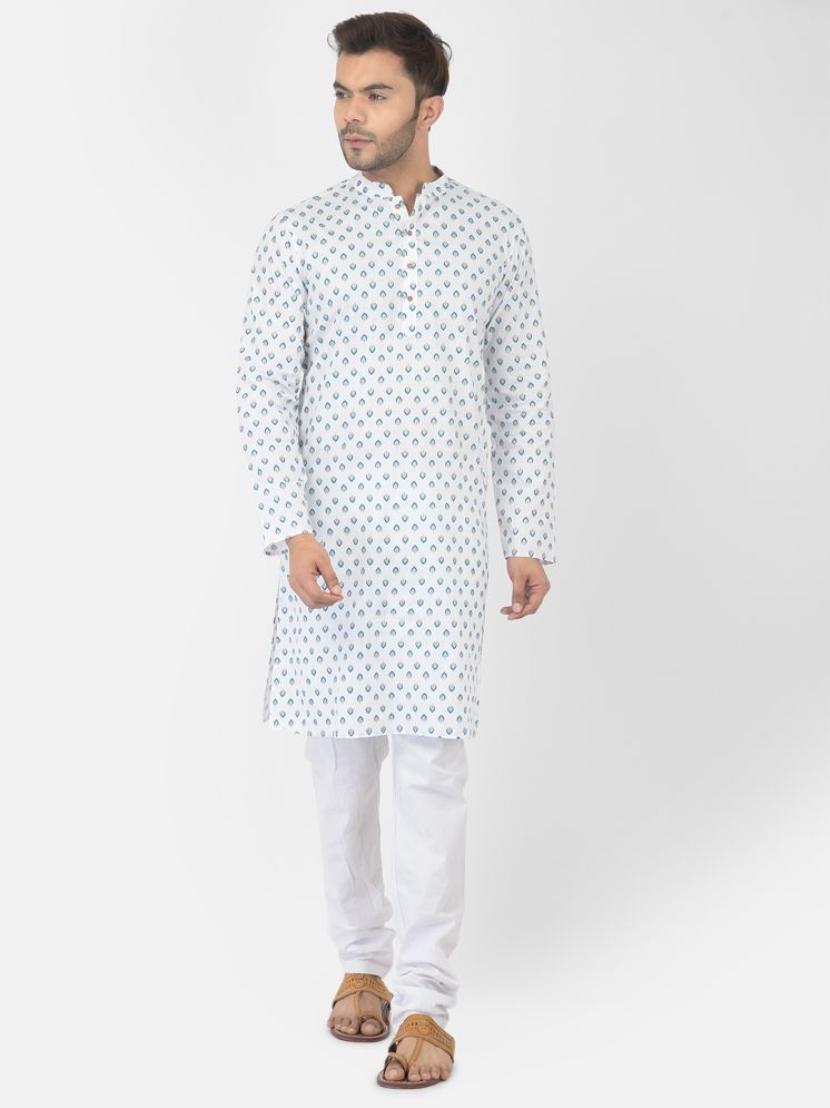     			Deyann Blue Cotton Regular Fit Men's Kurta Pyjama Set ( Pack of 1 )