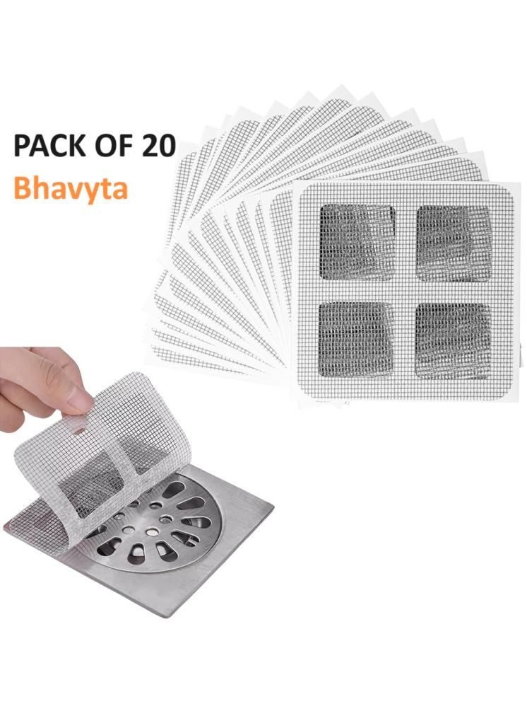     			Disposable Shower Drain Hair Catcher, Drain Hair Catcher Waterproof Mesh Stickers for Bathroom Accessories, Apartment Essentials for Kitchen, Sink, Bathtub (4" X 4") (20)