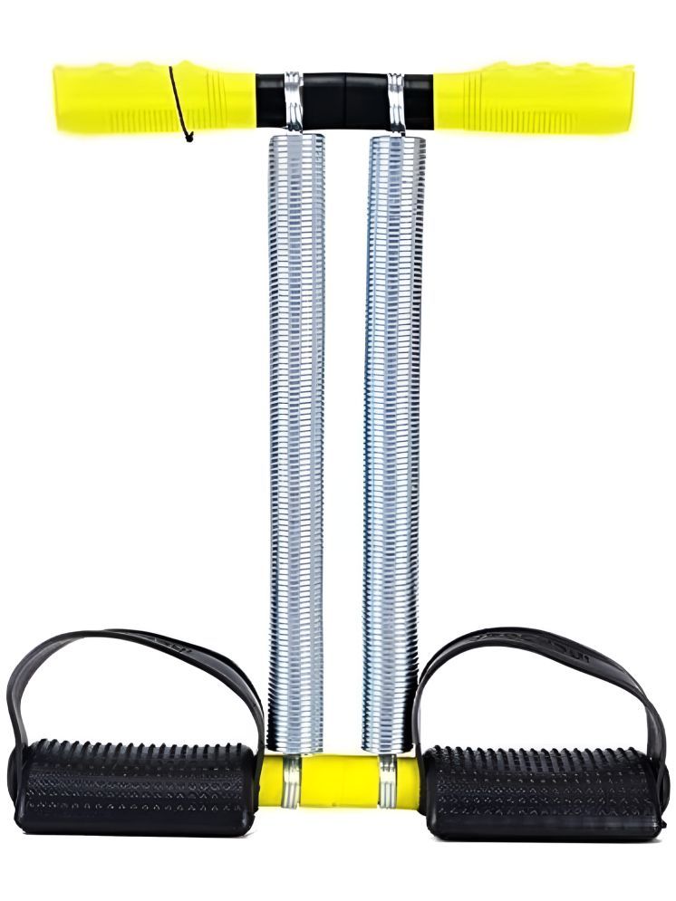     			Double Spring Tummy Trimmer for Abs Workout for Men & Women Stomach Exercise Machine, Abdominal Exercise, Belly Exercise Home Gym Workout Equipment,(Yellow)