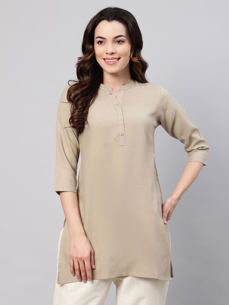     			Flamboyant Beige Rayon Women's Tunic ( Pack of 1 )