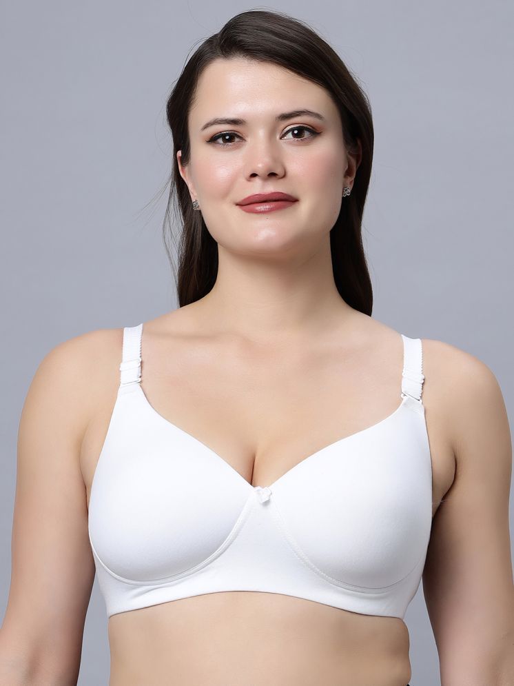     			IN CARE LINGERIE White Elastane Lightly Padded Women's Everyday Bra ( Pack of 1 )