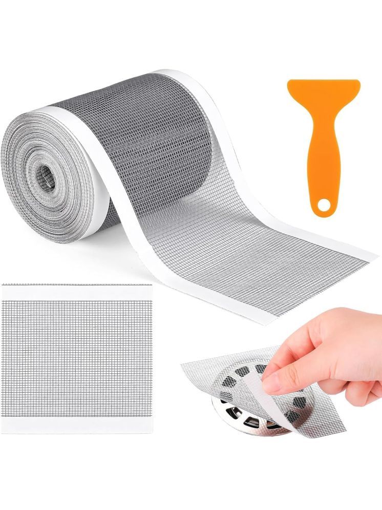     			Kitchen Sink Strainer Disposable Hair Catcher Shower Drain Mesh Stickers Roll, Cuttable PVC Mesh, DIY Shower Drain Cover Hair Catcher for Any Length