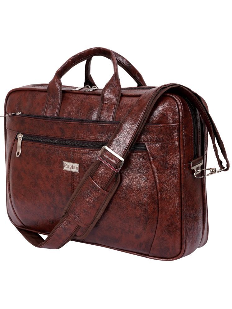     			Raylan Brown Leather Office Bag