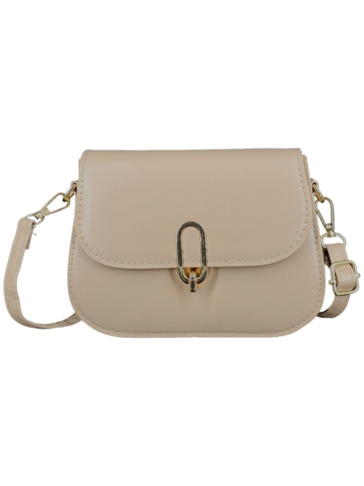     			Santorini Khaki PU Sling Bag