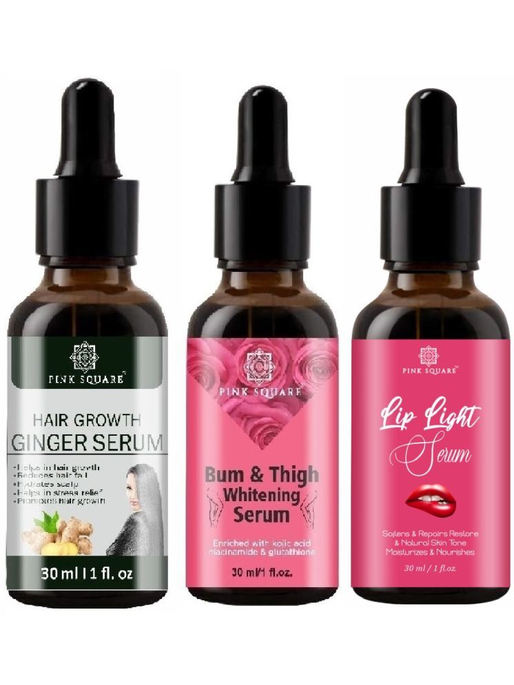     			Hair Growth Ginger Serum, Bum and Thigh Whitening Serum & Lip Light Serum (Each,30ml) Combo of 3