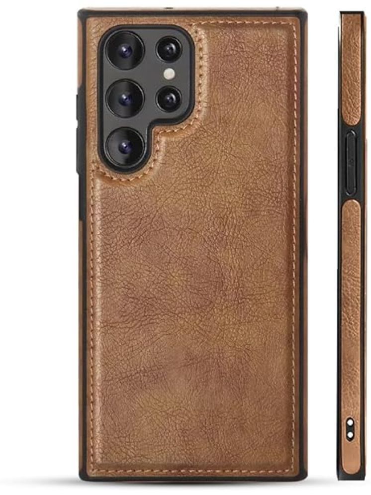     			Maggzoo Plain Cases Compatible For Leather Galaxy S23 ultra ( Pack of 1 )