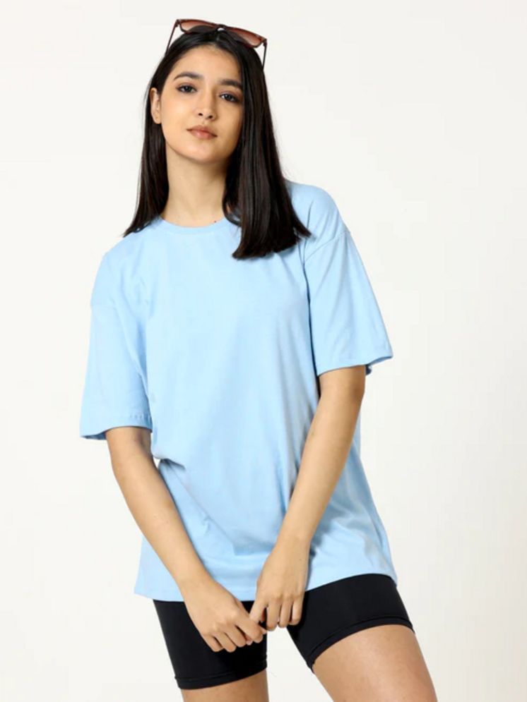     			PP Kurtis Light Blue Cotton Women's T-Shirt ( Pack of 1 )