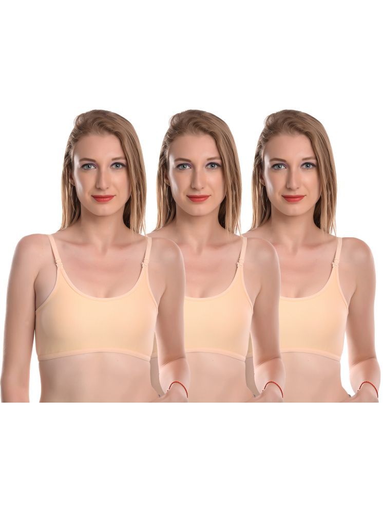     			Viral Girl Pack of 3 Cotton Non Padded Women's Teenage Bra ( Beige ) MV-KINJAL-SKIN-SETOF3