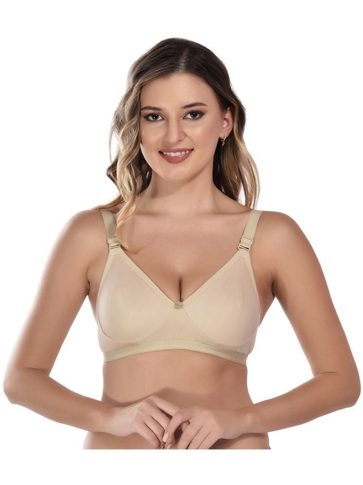     			Viral Girl Beige Cotton Non Padded Women's T-Shirt Bra ( Pack of 1 )